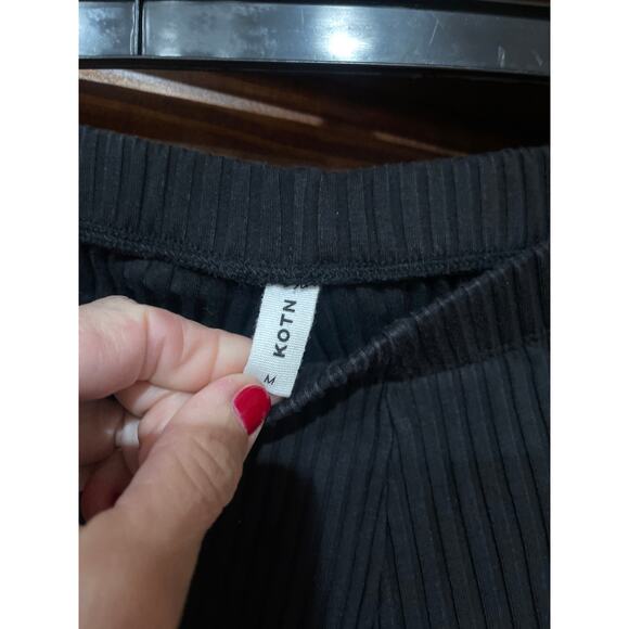KOTN WOMENS NILE RIBBED PANT BLACK MEDIUM - Picture 5 of 8